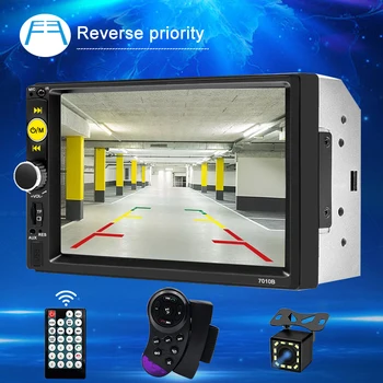 Мультимедийный видеоплеер 2 Din, автомагнитола с сенсорным экраном, автомагнитола Android в Carplay FM AUX, автомагнитола 7 