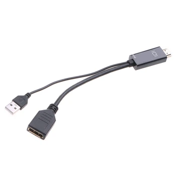 4K USB с питанием от HDMI-совместимого разъема к DP Display Port, устройства-адаптеры, совместимые с HDMI к DP active USB