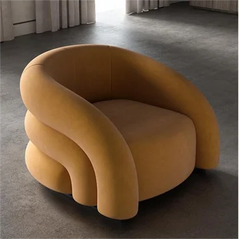 Скандинавский односпальный диван диван для спальни гостиная для отдыха бархатный кожаный одноместный диван-кресло