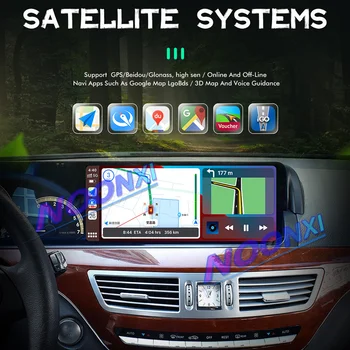 10,25 Дюймов Android12 Беспроводной Автоматический CarPlay Для Mercedes Benz S Class W221 2006-2013 Автомобильный Мультимедийный Навигатор GPS SWC DSP 4G WiFi