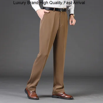 новый мужской деловой брючный костюм для отдыха с широким контрактом panhs pants for men homme costume