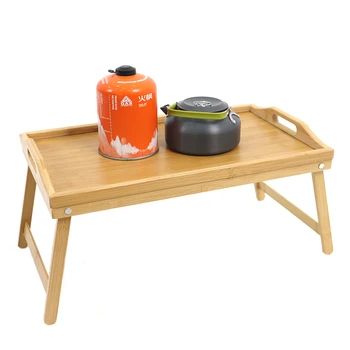 Портативный складной бамбуковый квадратный мини-столик для спальни, столовой, гостиной, семейного костюма для отдыха