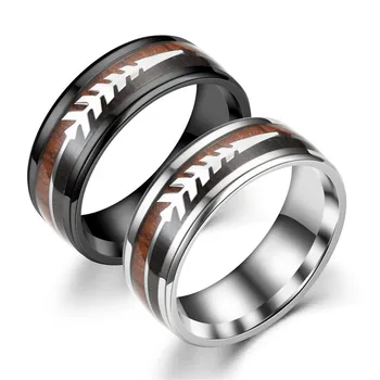 8 мм Модные мужские кольца со стрелкой из титановой стали, Обручальные Кольца для творческих вечеринок на Годовщину свадьбы, ювелирные аксессуары
