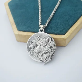 Викинг Панк животное Волк Кулон Ожерелье Амулет Ювелирные изделия подарки для мужчин