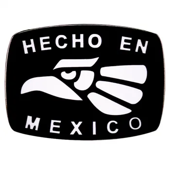 Hecho En Mexico, Броши с орлом, Эмалевая булавка, Брошь, Значок, Сделано в Мексике, Булавки на лацкане, Украшения для куртки из твердого металлического сплава, ювелирные изделия