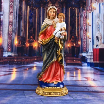 Статуя Девы Марии Дияло, Младенца Иисуса, Статуэтка Мадонны с Младенцем из смолы, Католическая коллекция, Молитвенный декор, Подарки