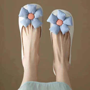 Балетки на плоской подошве Классическая женская обувь Базовая Коллекция 2023 Весна Сладкий цветок Женская обувь на плоской подошве Модная повседневная обувь с круглым носком