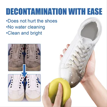 Крем для мытья спортивной обуви с губкой Многофункциональный Портативный Крем для чистки обуви для чистки кроссовок