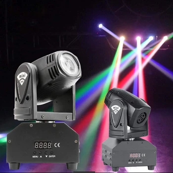 2 шт./лот RGBW 10 Вт Мини Светодиодный Движущийся Головной Луч Света С DMX512 Для Шоу DJ Disco Party Stage Spot Lighting Beam Wash Spotlight