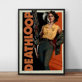 Игровой плакат Deathloop, художественная печать на холсте, украшение дома, настенная живопись (без рамки)