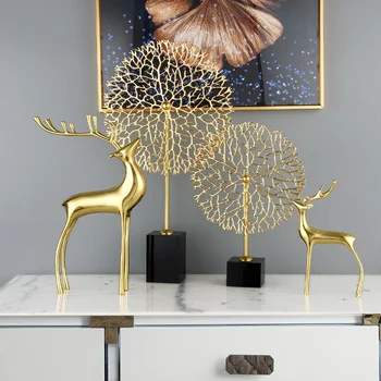 роскошные украшения из кораллового дерева, офисный стол, золотой домашний декор, украшение интерьера для домов