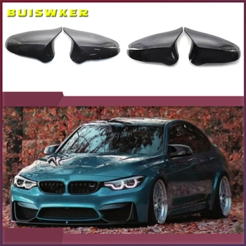 Чехлы на зеркала заднего вида для BMW F80 M3 F82 F83 M4 2015-2018 ABS Карбоновое волокно Глянцевый черный