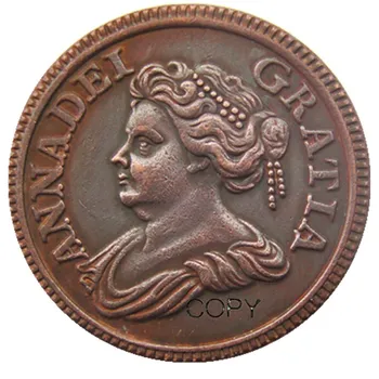 Великобритания, 1714 год, 1 фартинг, очень редкая монета