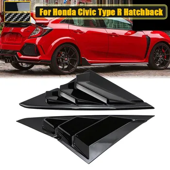 Для Honda Civic Type R Хэтчбек 2017-2020 Задняя четверть Боковых вентиляционных жалюзи на окнах, накладные шторы, наклейка для отделки автомобильных аксессуаров
