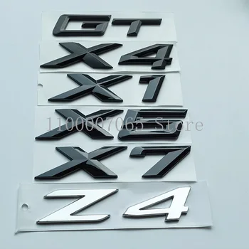 Новая Маленькая Эмблема X1 X2 X3 X4 X5 X6 X7 GT Z4 ABS для BMW 3 5 Серии, Именная Табличка На Багажнике Автомобиля, Наклейка С Логотипом, Хром, Матовый, Глянцевый, Черный