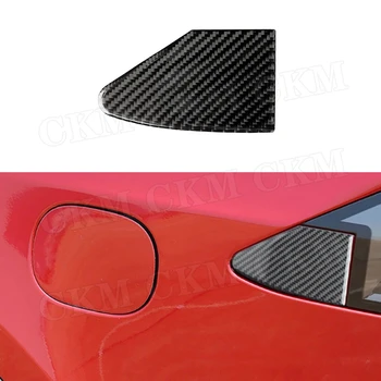 Накладка на боковую панель зарядного порта автомобиля из углеродного волокна Для Tesla Model S Модель X 2015-2019 Внешние аксессуары LHD