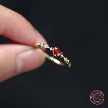 Кольца любви из стерлингового серебра 925 пробы с цирконом для женщин, элегантное обручальное кольцо, свежие юбилейные украшения Anillos Mujer