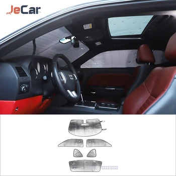 Солнцезащитный козырек JeCar для защиты от ультрафиолета для Dodge Challenger 2009-2014, козырек переднего заднего стекла автомобиля, крышка блока лобового стекла