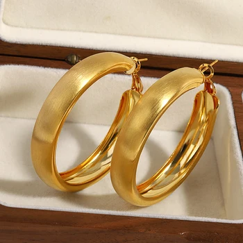 AENSOA Модные простые серьги-кольца с рисунком золотисто-серебристого цвета для женщин, круглые минималистичные геометрические серьги, ювелирные изделия