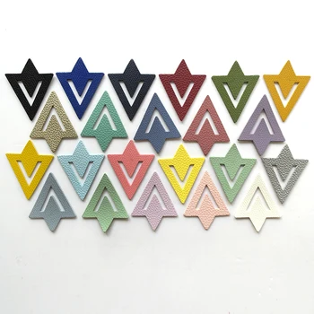 Геометрические серьги из искусственной кожи с треугольными подвесками Для изготовления ювелирных изделий своими руками