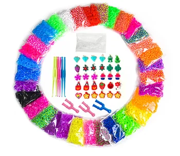 2023 Новый 300ШТ цветных резинок, инструмент для плетения своими руками, Эластичный силиконовый браслет, Аксессуары, Детские игрушки для детей, подарок для девочек