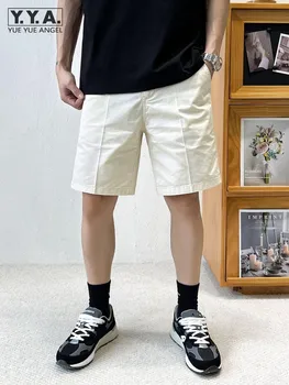 Летние мужские хлопчатобумажные шорты-карго, повседневная уличная одежда, Армейский зеленый, американские тонкие рабочие прямые шорты, Удобные брюки длиной до колен