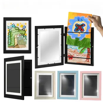 Детские художественные рамки с магнитной передней открытой сменной детской рамкой для плакатов, фотографий, рисунков, картин, домашнего декора