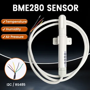 Кабель датчика температуры влажности BME280 1 М, 2 М, 3 М, 5 М, Цифровой датчик I2C, выход RS485, Modbus, водонепроницаемый, высокая точность