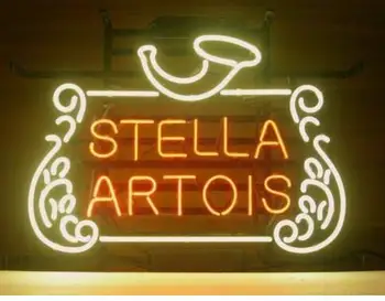 Изготовленная на заказ стеклянная неоновая световая вывеска STELLA ARTOIS Beer Bar