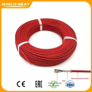 Minco Heat 0.3/0.5/0.75/1/1.5/2/2.5/ электрический провод 4 мм2 С Высокотемпературной оплеткой из стекловолокна и Резиновой изоляцией Холодного провода