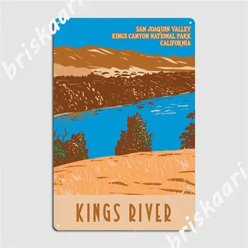 Металлическая вывеска Kings River Wpa Club Party Персонализированные таблички Cave Pub Жестяная Вывеска Плакат