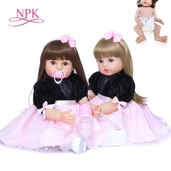 55 см новое поступление, оригинальный NPK, очень мягкая силиконовая кукла bebe для всего тела, возрожденная девочка-принцесса, кукла-младенец, водонепроницаемая игрушка для ванны