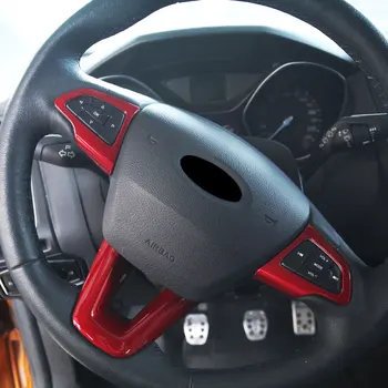 Carmilla ABS Хромированная Отделка Рулевого Колеса Автомобиля, Декоративные Наклейки для Ford New Focus 3 4 MK3 MK4 2015-2017 2018 Аксессуары