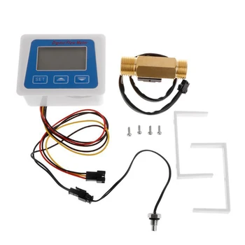 Цифровой расходомер с датчиком расхода G1 / 2, Дисплей расходомера, температура воды, измеритель жидкости