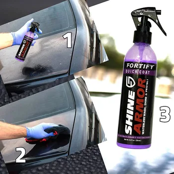 9H Spray Protect Автомобильный воск, Керамическое покрытие для автомобилей и герметик для полировки автомобилей - простой в использовании гидрофобный спрей Detailer SHINE ARMOR