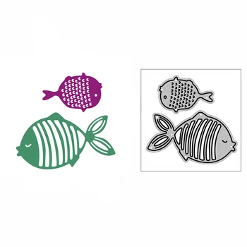 2023 Новые Милые Рыбки-поцелуи Металлические Режущие штампы для DIY Скрапбукинга, Тиснения Бумажных Поздравительных Открыток, изготовления фотоукрашений
