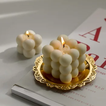 3D Пузырьковый куб Свеча Силиконовая форма Домашний Декор Ароматическая Свеча Форма Ручной работы Шоколадный Десерт Форма для выпечки торта Инструмент