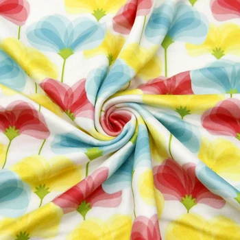 Поли-трикотаж с двойной щеткой, Радужный цветок, Фруктовые ткани, Лоскутное одеяло, Ткань для детского домашнего текстиля, Шитье кукольного платья, Занавеска