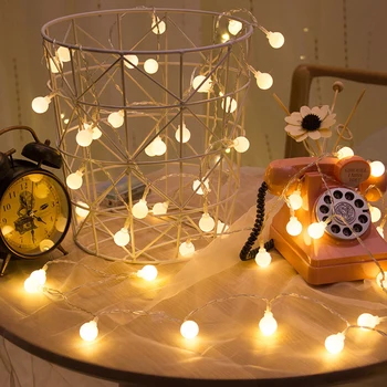 Мяч Батарейный блок Струнный светильник Украшение комнаты Рождественский праздничный светильник для вечеринки на открытом воздухе Кемпинг Декоративная моделирующая подвесная лампа