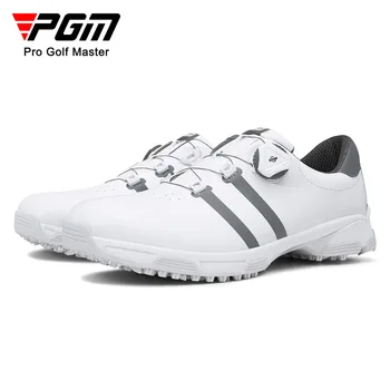 Мужская обувь для гольфа PGM, шнурки с ручкой, нескользящие, водонепроницаемая мужская спортивная обувь, кроссовки XZ213