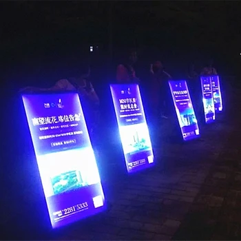Рекламные щиты для прогулок со светодиодной подсветкой, рекламные вывески для светодиодных фонарей для рюкзаков 63x120 см (4 шт./лот)