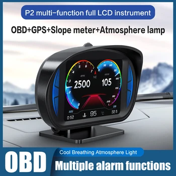 P2 Головной Дисплей OBD2 GPS Двойная Система Измерения Температуры Воды Масла Турбо Пресс lnclinometer HUD Автомобильный Датчик Спидометр Автомобильный Электронный