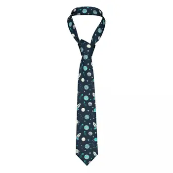 Повседневный узкий галстук Arrowhead Space Rocket Star Planet Probe, тонкий галстук Для мужчин, мужские аксессуары, простота для вечеринки, официальный галстук