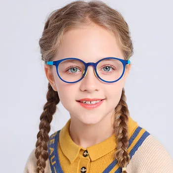 2022 Синяя легкая оправа для очков, Сверхлегкая гибкая Мягкая детская оправа, детская оптическая оправа для очков, очки для зрения