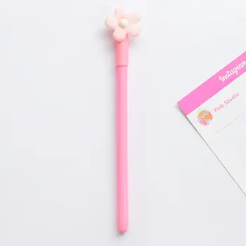 Гелевая Ручка Fresh Flower 0,5 мм Корейские Розовые Ручки Школьные Принадлежности