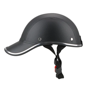 Защитная каска на половину лица, винтажная летняя кепка, мотоциклетный Полушлем для Cafe Racer, Чоппер, скутер, бейсбольная кепка в стиле