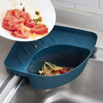 Треугольная сливная корзина для кухонной раковины, корзина для фильтра остатков мусора В раковине установлена подвесная корзина