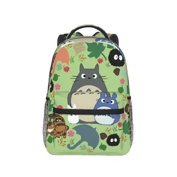 Back To School Зеленый венок Тоторо Canis Picta Kawaii Крутой рюкзак для школьников, рюкзак для путешествий для мальчиков и девочек